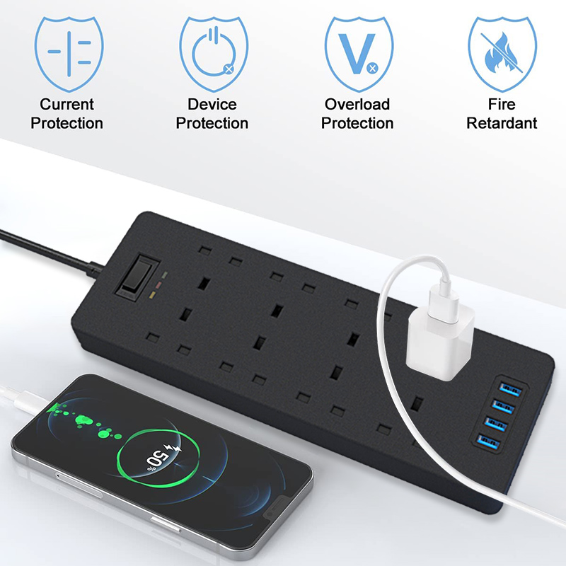 Office Mobile Power Strip Víceotvorová USB prodlužovací zásuvka